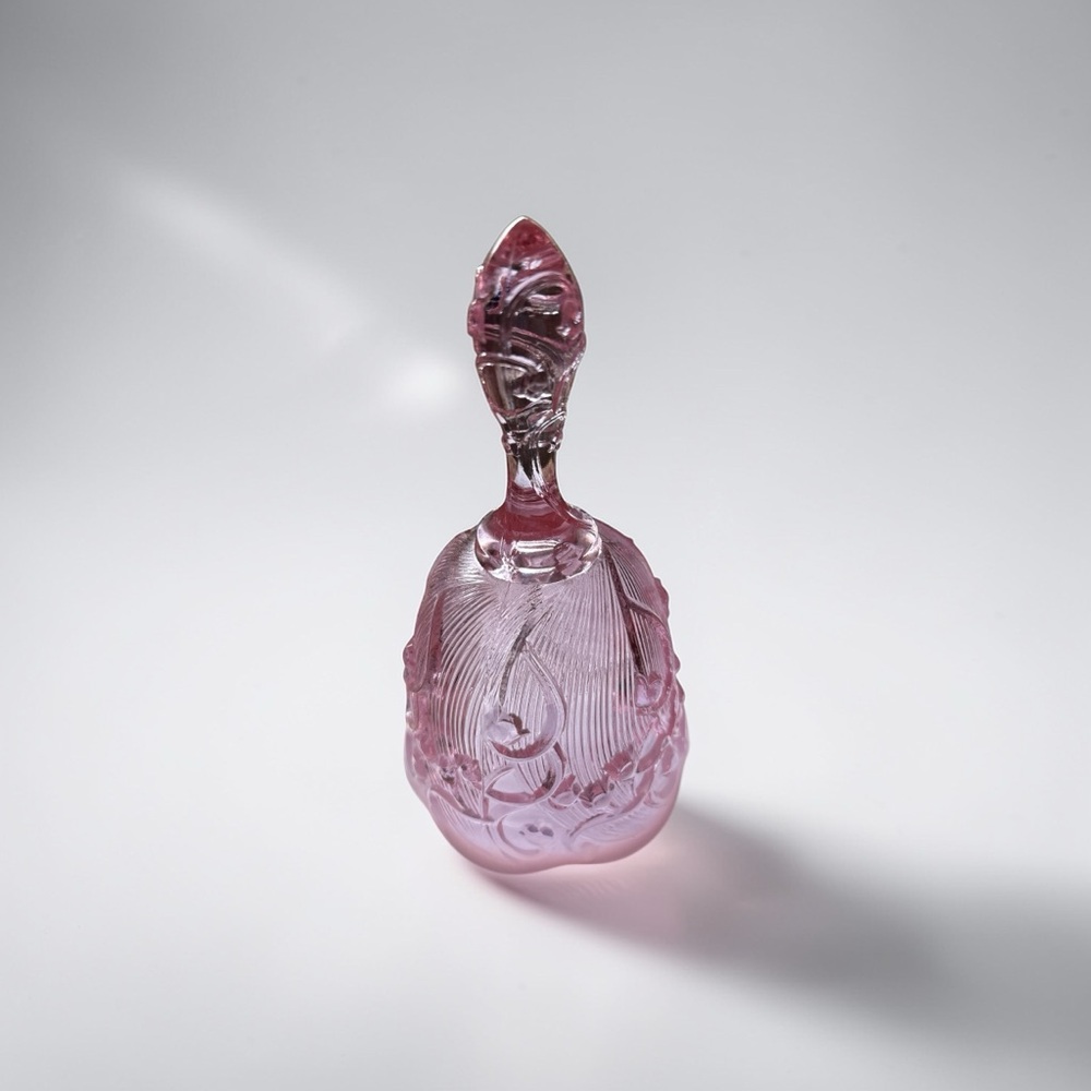 Set of Three Pink and Lavender Fenton Decorative Glass Bells - Picture 4 of 4